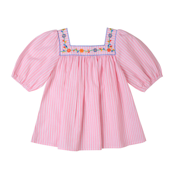 Solange Embroidered Blouse Stripe