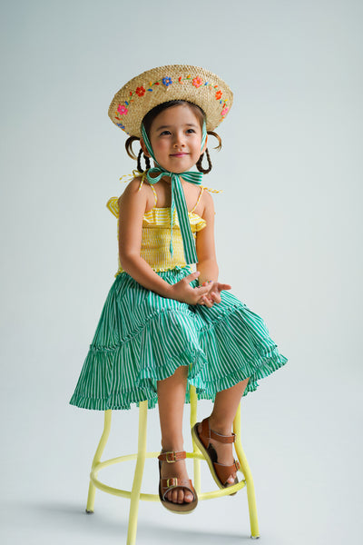 Embroidered Straw Hat